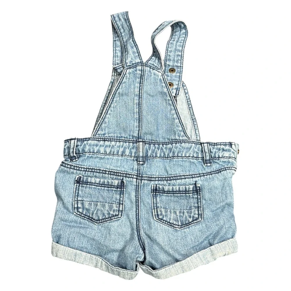 Carters Baby Girls Light Wash Denim Overall Shorts Shortalls‎ 9 Months